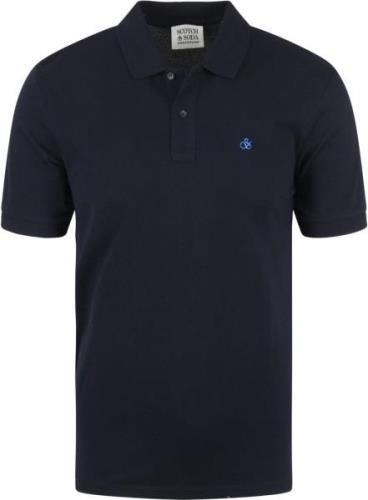 Scotch and Soda Pique Polo Donkerblauw