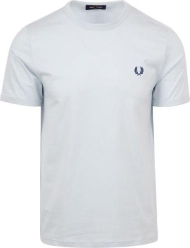 Fred Perry Ringer T-Shirt Lichtblauw