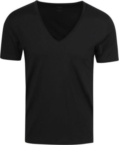 Mey Dry Cotton V-hals T-shirt Zwart