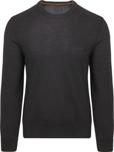 BOSS Pullover Avac Wol Zwart