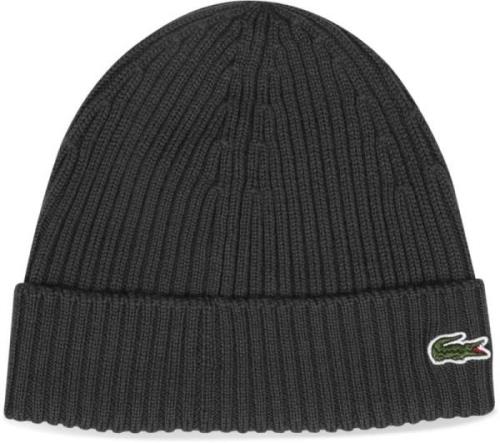 Lacoste Knitted Muts Wol Zwart -