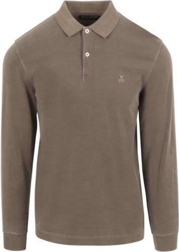 Marc O'Polo Longsleeve Poloshirt Terry Cloth Taupe