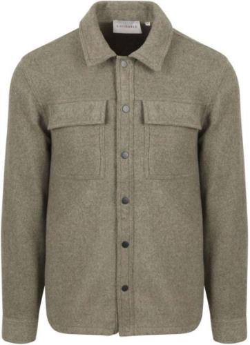 Suitable Overshirt Wool Blend Olijfgroen