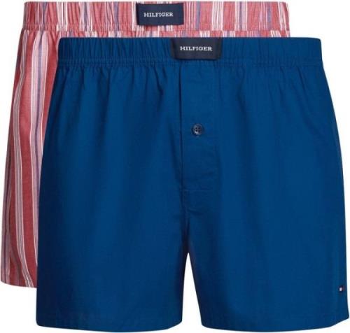 Tommy Hilfiger Boxer Woven 2-Pack Rood Blauw