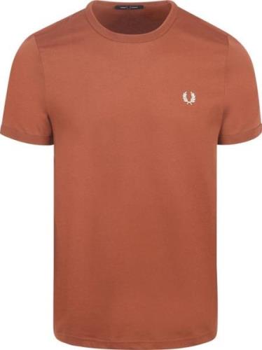 Fred Perry Ringer T-Shirt Bruin S54