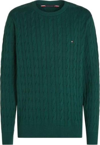 Tommy Hilfiger Pullover Cable Donkergroen