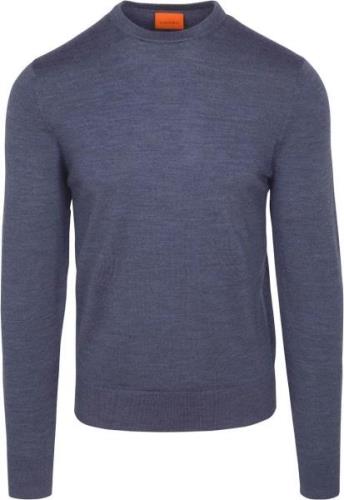 Suitable Merino Pullover Denim Blauw