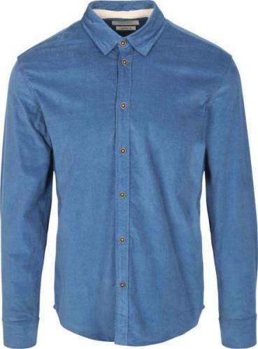 Anerkjendt Overhemd Leif Corduroy Mid Blauw