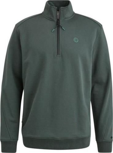 Cast Iron Half Zip Trui Groen