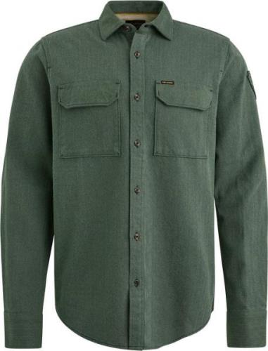 PME Legend Overhemd Flanel Herringbone Groen