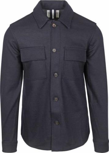 Profuomo Overshirt Knitted Wolmix Navy