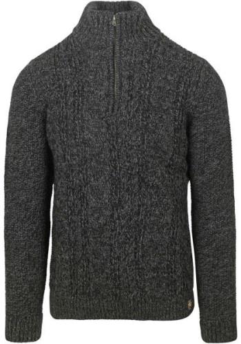 Superdry Half Zip Trui Jacob Cable Zwart