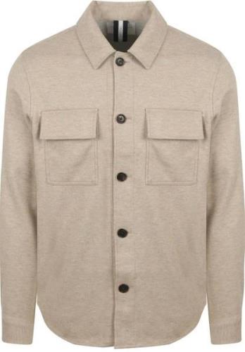 Profuomo Overshirt Knitted Wolmix Beige