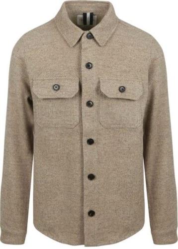 Profuomo Textured Overshirt Wol Beige