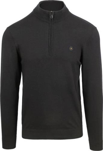 No Excess Half Zip Trui Zwart