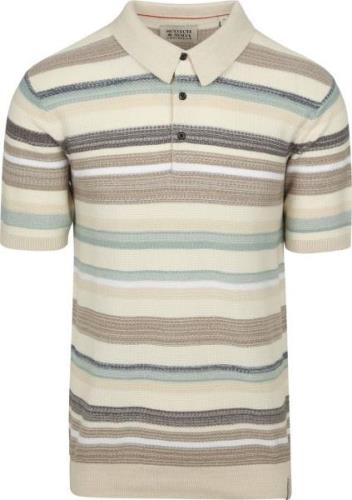 Scotch And Soda Knitted Polo Beige