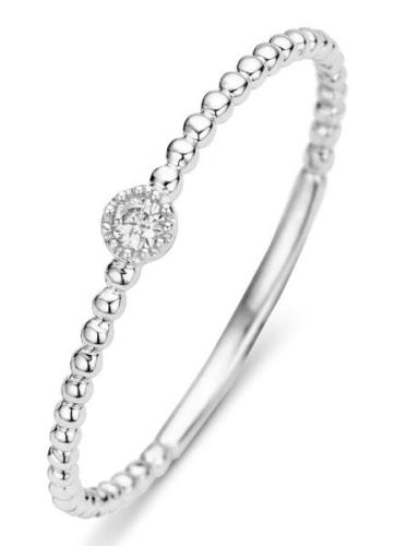 Diamond Point Ring van 14 karaat witgoud met 0-03 ct diamant Joy