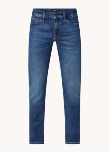 HUGO BOSS Delaware3 slim fit jeans met donkere wassing