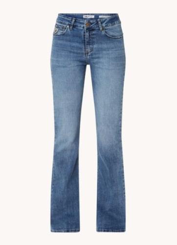 Lois Ravel high waist flared jeans met medium wassing