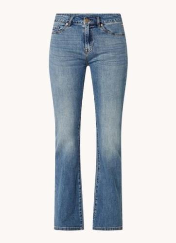 Summum Lucca high waist flared jeans met verwassen afwerking en stretc...