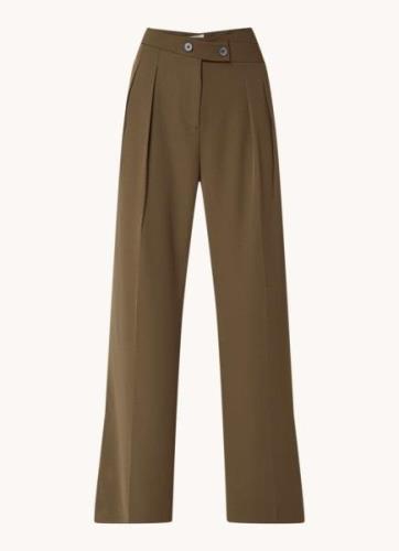 Co'Couture Cadeau high waist straight fit pantalon met steekzakken