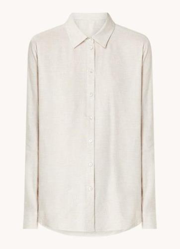 Bellamy Fiene blouse in linnenblend met gemêleerd dessin
