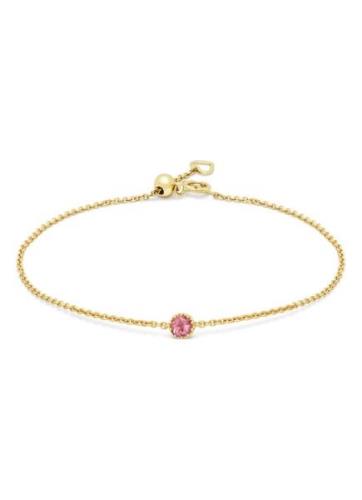 Diamond Point Geelgouden armband, 0-12 ct roze toermalijn, Joy