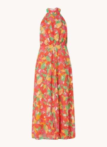 Fabienne Chapot Tanya maxi halterjurk met print en lurex