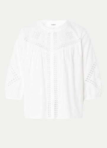 ba&sh Lirkin blouse met broderie en opengewerkt detail