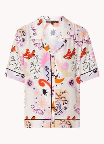 Maje Blouse van zijde met print