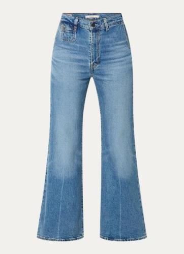 Levi's Ribcage high waist flared jeans met lichte wassing