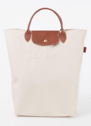 Longchamp Le Pliage handtas M met leren details