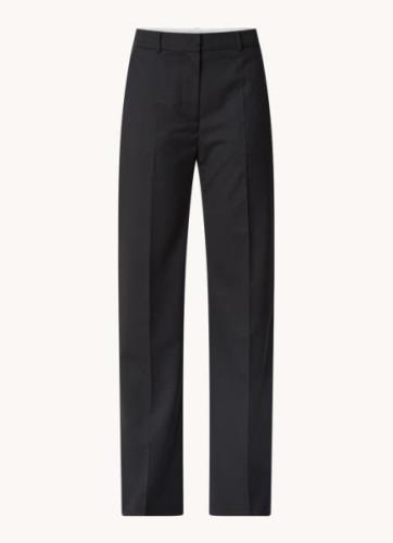 MUNTHE Sumatra high waist straight fit pantalon in wolblend met plooid...