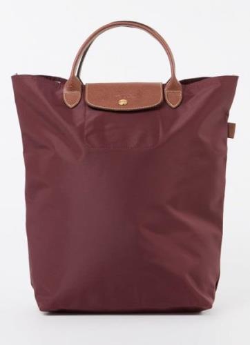 Longchamp Le Pliage handtas M met leren details