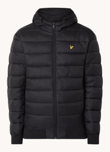 Lyle & Scott Gewatteerde jas met capuchon en logo