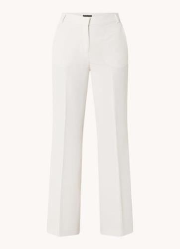 Sisley High waist straight fit pantalon van travelstof