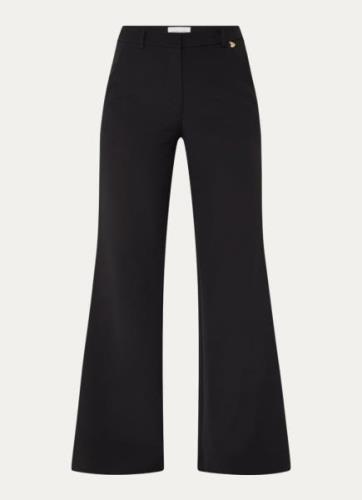 Fabienne Chapot High waist flared fit pantalon met steekzakken