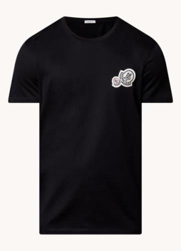 Moncler T-shirt met logo en stretch