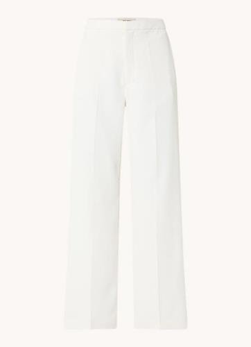 Mos Mosh MMLeya Miley high waist wide fit pantalon met steekzakken