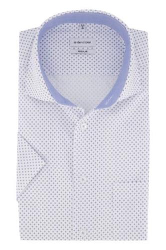 Korte mouwen overhemd Seidensticker wit print