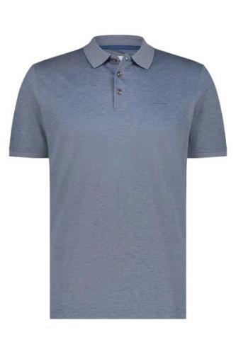 Regular fit State of Art poloshirt blauw gemeleerd