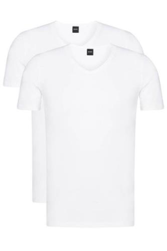 Hugo Boss t-shirt effen 100% katoen wit 2-pack