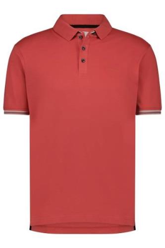 Poloshirt State of Art rood met details op de mouw