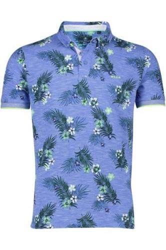 New Zealand poloshirt blauw bloemen print