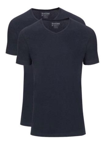 Slater t-shirt donkerblauw 2-pack