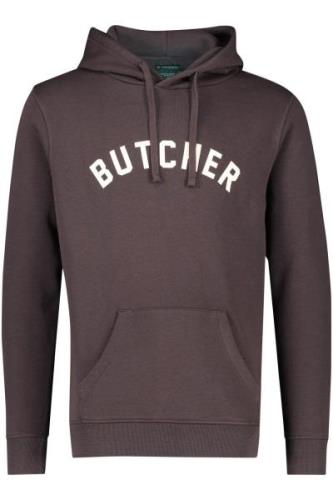 Butcher of Blue sweater bruin effen hoodie