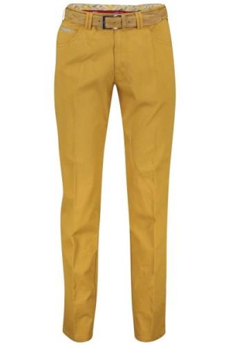 Meyer pantalon geel bruin Dublin met riem