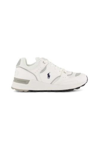 Witte Polo Ralph Lauren sneakers met logo leer