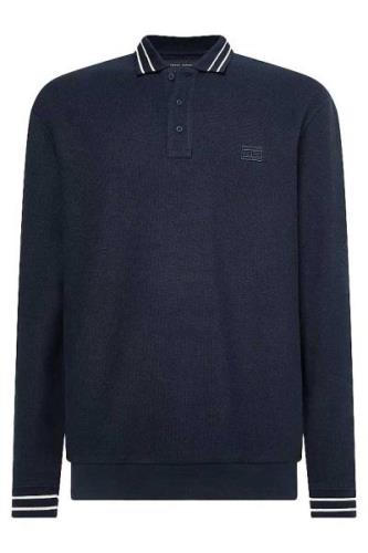 Tommy Hilfiger polo Big & Tall donkerblauw effen katoen normale fit