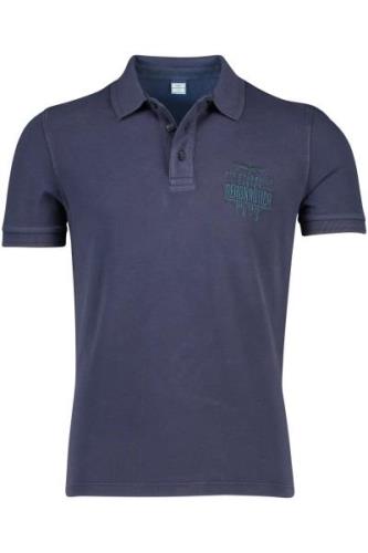 Aeronautica Militare polo donkerblauw effen katoen slim fit